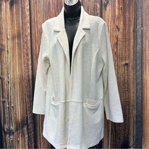 $20 SALE! Loramendi Cream Open Front Cardigan with Pockets Women’s Size X-Large